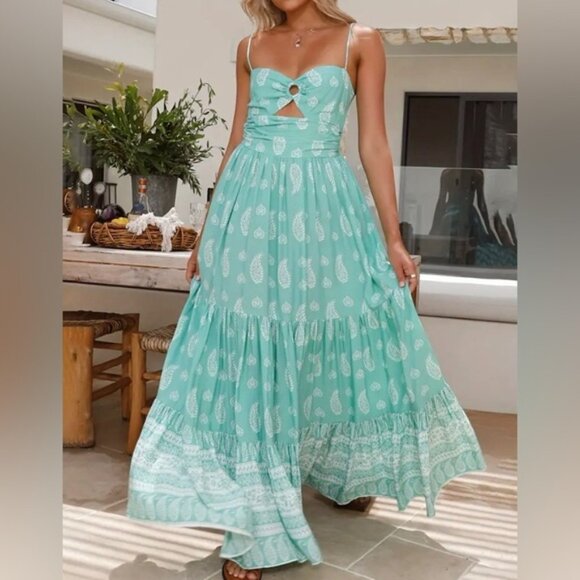 Floral print cami maxi  dress - Picture 1 of 5
